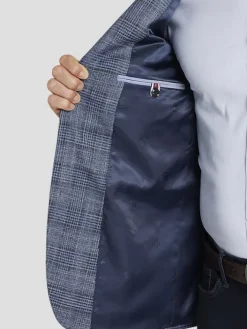 Sport Coats|Sport Coats-Tommy Hilfiger Modern Fit Plaid Sport Coat Blue Plaid