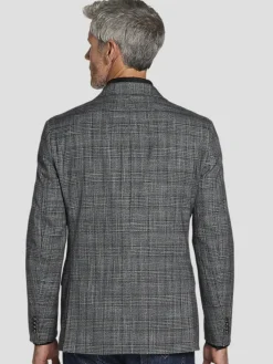 Sport Coats|Sport Coats-Tommy Hilfiger Modern Fit Plaid Sport Coat Gray Plaid