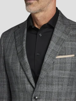 Sport Coats|Sport Coats-Tommy Hilfiger Modern Fit Plaid Sport Coat Gray Plaid