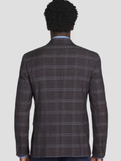 Sport Coats|Sport Coats-Joseph Abboud Modern Fit Plaid Sport Coat Brick Plaid