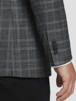 Sport Coats|Sport Coats-Awearness Kenneth Cole Modern Fit Plaid Sport Coat Grey/Plum Plaid