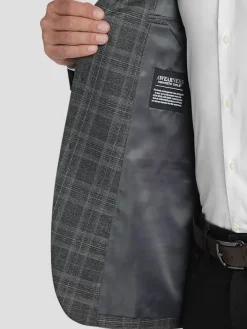 Sport Coats|Sport Coats-Awearness Kenneth Cole Modern Fit Plaid Sport Coat Grey/Plum Plaid