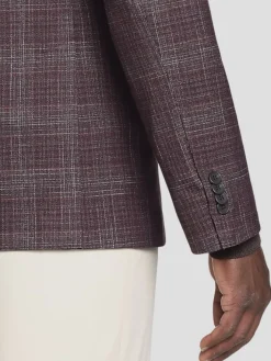 Sport Coats|Sport Coats-Awearness Kenneth Cole Modern Fit Plaid Sport Coat Wine Plaid