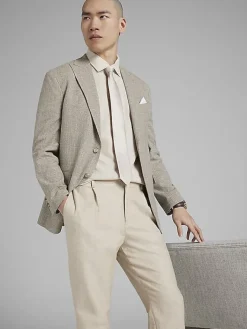 Sport Coats|Sport Coats-JOE Joseph Abboud Modern Fit Plaid Sport Coat Tan Plaid