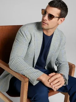 Sport Coats|Sport Coats-JOE Joseph Abboud Modern Fit Plaid Sport Coat Sage Plaid