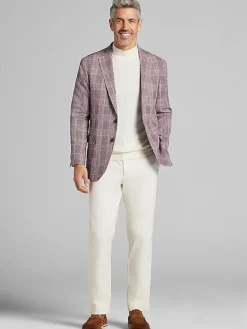 Sport Coats|Sport Coats-Awearness Kenneth Cole Modern Fit Plaid Sport Coat Rose Plaid