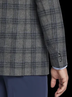 Sport Coats|Sport Coats-Tommy Hilfiger Modern Fit Plaid Sport Coat Gray Plaid
