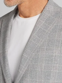 Big & Tall Sport Coats|Casual Shop-Awearness Kenneth Cole Modern Fit Plaid Sport Coat Light Blue Plaid