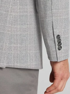 Big & Tall Sport Coats|Casual Shop-Awearness Kenneth Cole Modern Fit Plaid Sport Coat Light Blue Plaid