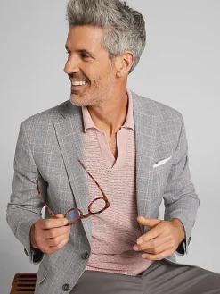 Big & Tall Sport Coats|Casual Shop-Awearness Kenneth Cole Modern Fit Plaid Sport Coat Light Blue Plaid