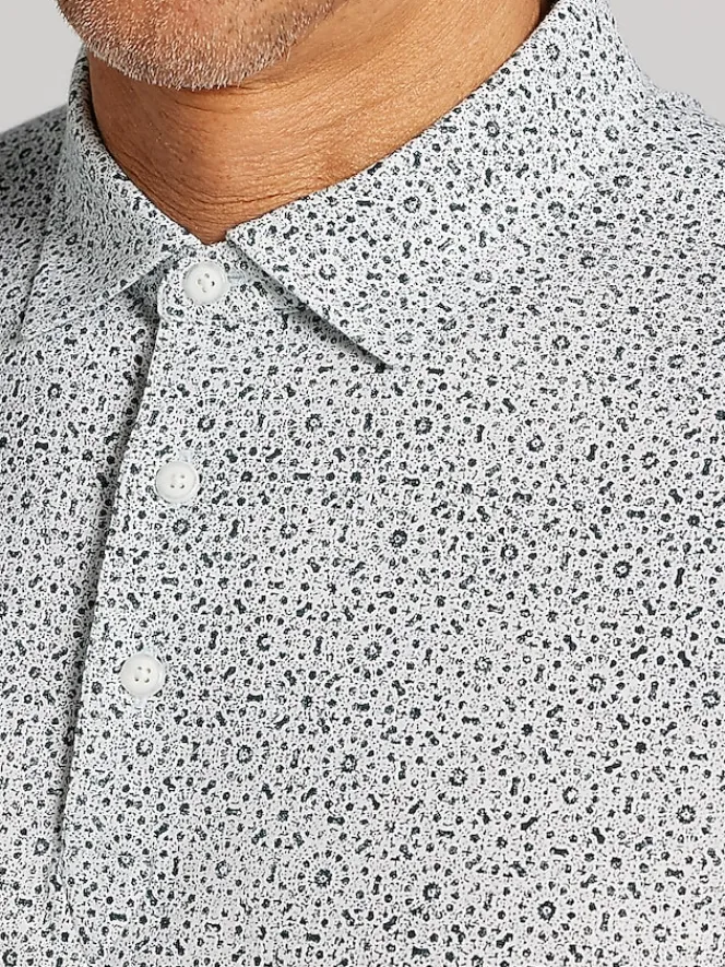 Casual Shirts|Polos-Joseph Abboud Modern Fit Polo Navy/White