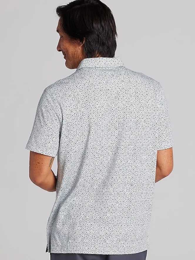 Casual Shirts|Polos-Joseph Abboud Modern Fit Polo Navy/White