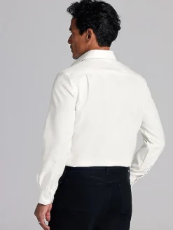 White Dress Shirts|Dress Shirts-Pronto Uomo Modern Fit Queens Oxford Dress Shirt Black