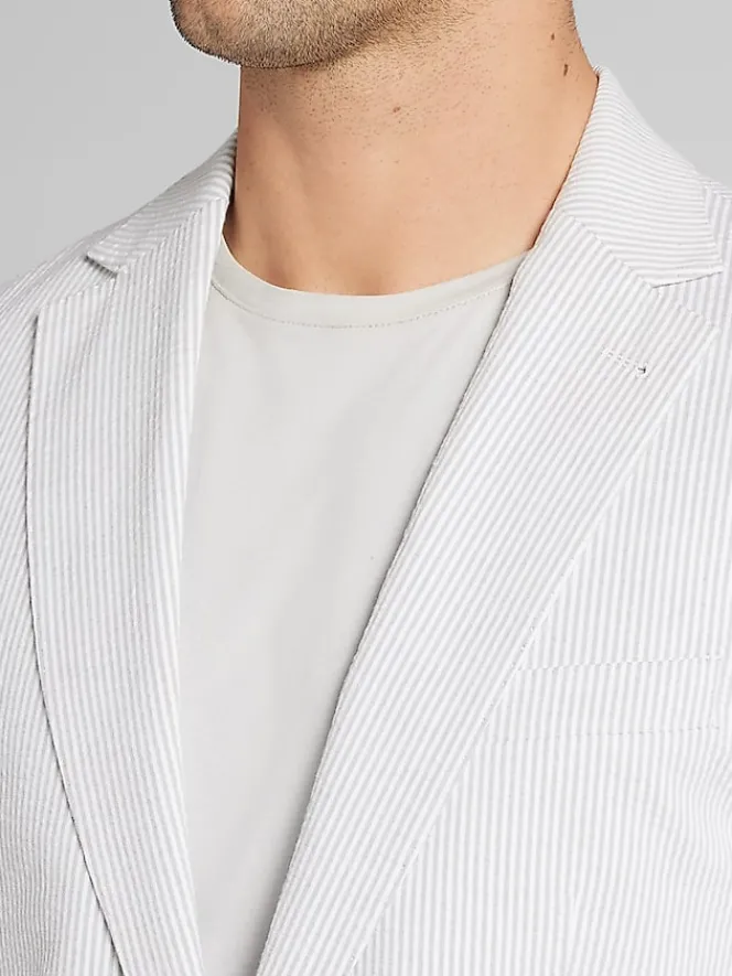 Sport Coats|Sport Coats-JOE Joseph Abboud Modern Fit Seersucker Sport Coat Blue/White
