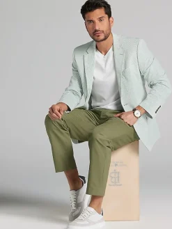 Sport Coats|Sport Coats-Nautica Modern Fit Seersucker Sport Coat Green Seersucker