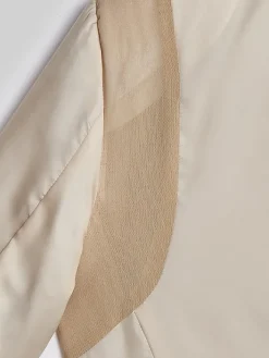 3-piece Suits|Suit Separates-Pronto Uomo Modern Fit Sharkskin Suit Jacket Tan Sharkskin