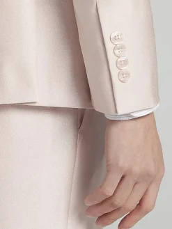 Suit Separates|3-piece Suits-Egara Modern Fit Shiny Suit Jacket Blush Shiny