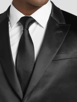 Suit Separates|3-piece Suits-Egara Modern Fit Shiny Suit Jacket Black Shiny