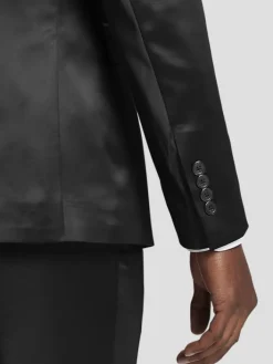 Suit Separates|3-piece Suits-Egara Modern Fit Shiny Suit Jacket Black Shiny