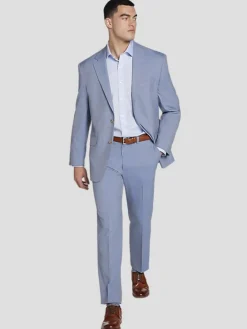 3-piece Suits|Suit Separates-Pronto Uomo Modern Fit Suit Jacket Blue Tic
