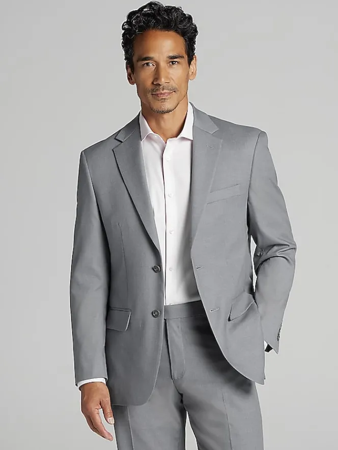 3-piece Suits|Suit Separates-Pronto Uomo Modern Fit Suit Jacket Black Solid