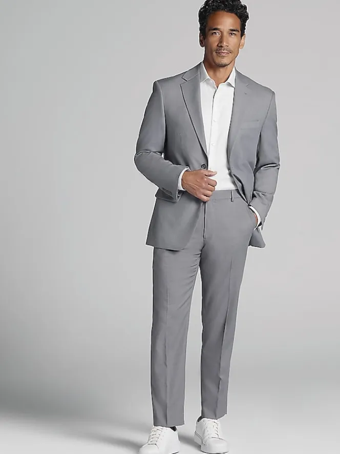 3-piece Suits|Suit Separates-Pronto Uomo Modern Fit Suit Jacket Black Solid