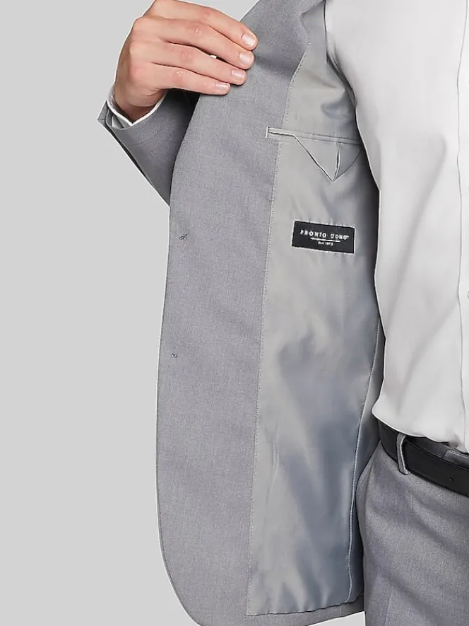 3-piece Suits|Suit Separates-Pronto Uomo Modern Fit Suit Jacket Black Solid