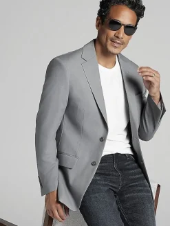 3-piece Suits|Suit Separates-Pronto Uomo Modern Fit Suit Jacket Black Solid