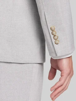 3-piece Suits|Suit Separates-Pronto Uomo Modern Fit Suit Jacket Lt Gray Sharkskin