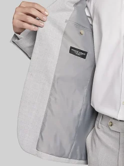 3-piece Suits|Suit Separates-Pronto Uomo Modern Fit Suit Jacket Lt Gray Sharkskin