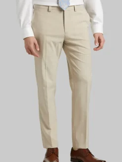 Big & Tall Pants|Big & Tall Suits-Michael Kors Modern Fit Suit Pants Tan Solid