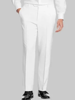 Big & Tall Pants|Big & Tall Suits-Pronto Uomo Modern Fit Suit Pants White