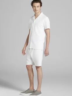 Shorts|Shorts-Joseph Abboud Modern Fit Terry Shorts White