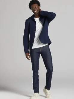 Sport Coats|Sport Coats-Joseph Abboud Modern Fit Textured Knit Chore Jacket Navy