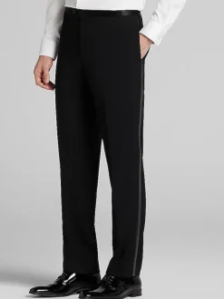 Tuxedos|Big & Tall Suits-Pronto Uomo Platinum Modern Fit Tuxedo Pants Formal