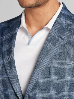 Sport Coats|Sport Coats-Nautica Modern Fit Tweed Sport Coat Gray Plaid