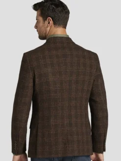 Sport Coats|Sport Coats-Nautica Modern Fit Tweed Sport Coat Olive Burg