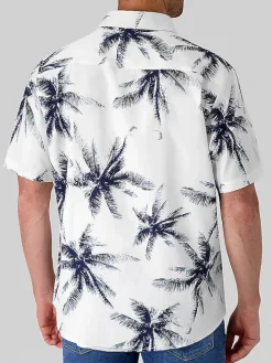 Button Up Shirts|Casual Shirts-Report Collection Modern Fit 4-Way Stetch Button Up Shirt White