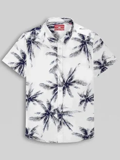 Button Up Shirts|Casual Shirts-Report Collection Modern Fit 4-Way Stetch Button Up Shirt White