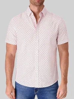 Button Up Shirts|Casual Shirts-Report Collection Modern Fit 4-Way Stretch Button Up Shirt White