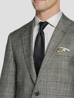 Sport Coats|Sport Coats-Awearness Kenneth Cole Modern Fit Windowpane Plaid Sport Coat Olive Plaid