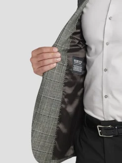 Sport Coats|Sport Coats-Awearness Kenneth Cole Modern Fit Windowpane Plaid Sport Coat Olive Plaid