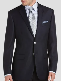 Blazers|Sport Coats-Joseph Abboud Modern Fit Wool Blazer Black