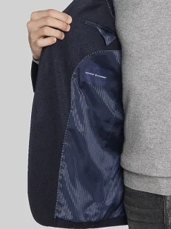 Blazers|Sport Coats-Joseph Abboud Modern Fit Wool Blend Blazer Black Solid