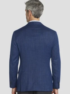 Sport Coats|Sport Coats-Awearness Kenneth Cole Modern Fit Wool Blend Check Sport Coat Blue Check