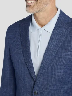 Sport Coats|Sport Coats-Awearness Kenneth Cole Modern Fit Wool Blend Check Sport Coat Blue Check