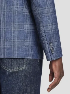 Sport Coats|Sport Coats-Joseph Abboud Modern Fit Wool Blend Plaid Sport Coat Blue Plaid