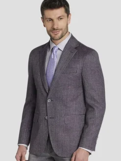 Sport Coats|Sport Coats-Joseph Abboud Modern Fit Wool Blend Sport Coat Dark Purple