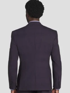 3-piece Suits|Suit Separates-Awearness Kenneth Cole Modern Fit Wool Blend Suit Jacket Plum
