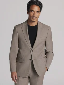 3-piece Suits|Suit Separates-Tommy Hilfiger Modern Fit Wool Blend Suit Jacket Black/White Sharkskin